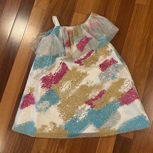 Disney Princess Pocahontas Colors of the Wind Glitter Dress 7/8 - Like New!